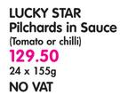 Lucky Star Pilchards In Sauce (Tomato or Chilli)-24 x 155gm