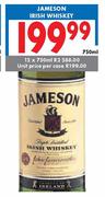 Jameson Irish Whiskey-Unit Price Per Case