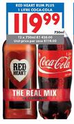 Red Heart Rum Plus 1 Litre Coco-Cola-Unit Price Per Case