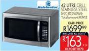 Kelvinator Grill Stainless Steel Microwave-42Ltr