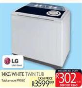 LG White Twin Tub-14kg
