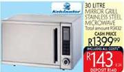 Kelvinator Mirror Grill Stainless Steel Microwave-30Ltr