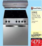 Russell Hobbs 3 Piece Built-In Oven, Hob & Extractor Fan