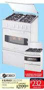 Zero 4 Burner Gas Stove With Regulator Hose