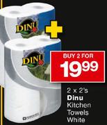Dinu Kitchen Towel White-2 x 2's