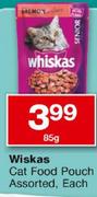 Wiskas Cat Food Pouch Assorted-85g Each