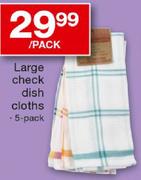 Large Check Dish Cloths-5 Pack
