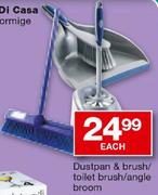 Dustpan & Brush/Toilet Brush/Angle Broom-Each