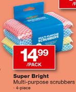 Super Bright Multi-Purpose Scrubbers-4 Piece Pack