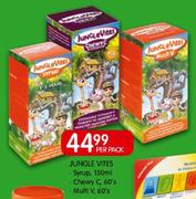 Jungle Vites Syrup-150ml, Chewy C-60's, Multi V-60's Per Pack