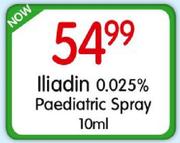 Iliadin 0.025% Paediatric Spray - 10ml