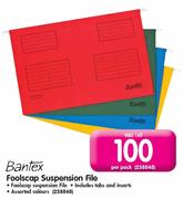 Bantex Foolscap Suspension File-Per Pack