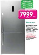 Hisense 610L Wide Combi Fridge/Freezer(H610BS)-Each