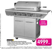 Terrace Leisure Saturn 600 Stainless Steel Gas Braai-Each