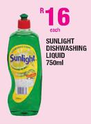 Sunlight Dishwashing Liquid-750ml Each