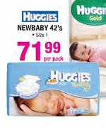 Huggies Newbaby (Size 1)-42's Per Pack