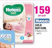 Huggies Gold Boy / Girl (Sizes-3, 4, 4+ & 5) Per Pack