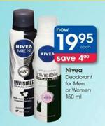 Nivea Deodorant For Men Or Women-150ml Each