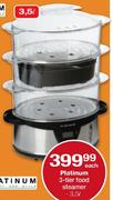 Platinum 3-Tier Food Steamer-3.5L Each