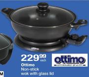 Ottimo Non-Stick Wok With Glass Lid-Each