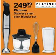 Platinum Stainless Steel Stick Blender Set-Per Set