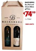 Backsberg Dry Red And Chenin Blanc Gift Box-2x750Ml