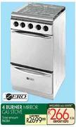 Zero 4 Burner Mirror Gas Stove