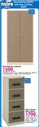 Steel Stationery Cupboard+ Steel 4 Drawer Filing Cabinet-Each