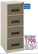 Steel 4 Drawer Filing Cabinet