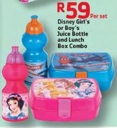 Disney Girl's Or Boy's Juice Bottle And Lunch Box Combo-Per Set