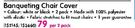 Banqueting Chair Cover Per 2 Pack