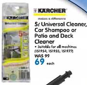 Karcher 5L Universal Cleaner, Car Shampoo Or Patio And Deck Cleaner