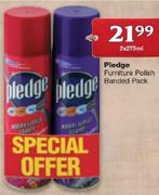 Pledge Furniture Polish Banded Pack-2x275Ml