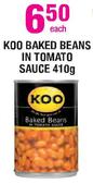 Koo Baked Beans In Tomato Sauce-410Gm