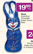 Wawi Gold/Blue Chocolate Easter Bunny-175gm