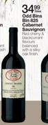 Odd Bins Bin 825 Cabernet Sauvignon-750ml