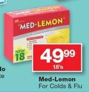 Med-Lemon For Colds & Flu-18's