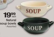 Natural Soup Bowls Assorted-Each