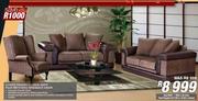 2 Piece Frazer Lounge Suite Plus Matching Wingback Chair