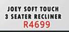 Joey Soft Touch 3 Seater Recilner