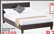 Kim Leather Touch Double Bed