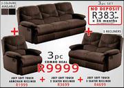 Joey Soft Touch Armchair Recliner+Joey Soft Touch 2 Seater Recliner and 3 Seater Recliner