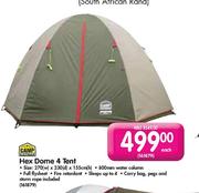 Camp Master Hex Dome 4 Tent-270(w) x 230(d) x 155cm(h)