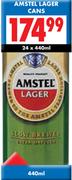 Amstel Lager Cans-24 x 440ml