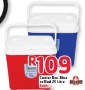 Cooler Box Blue Or Red-25 Litre Each