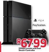 Playstation 500GB Console With Dual Shock 4 Controller