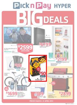 Pick N Pay Hyper : Big Deals (8 Apr - 21 Apr 2014), page 1