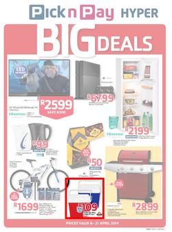 Pick N Pay Hyper : Big Deals (8 Apr - 21 Apr 2014), page 1