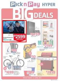 Pick N Pay Hyper : Big Deals (8 Apr - 21 Apr 2014), page 1