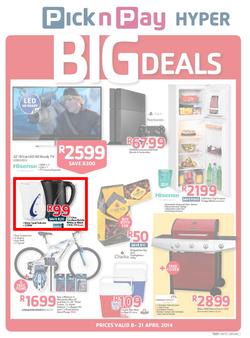 Pick N Pay Hyper : Big Deals (8 Apr - 21 Apr 2014), page 1
